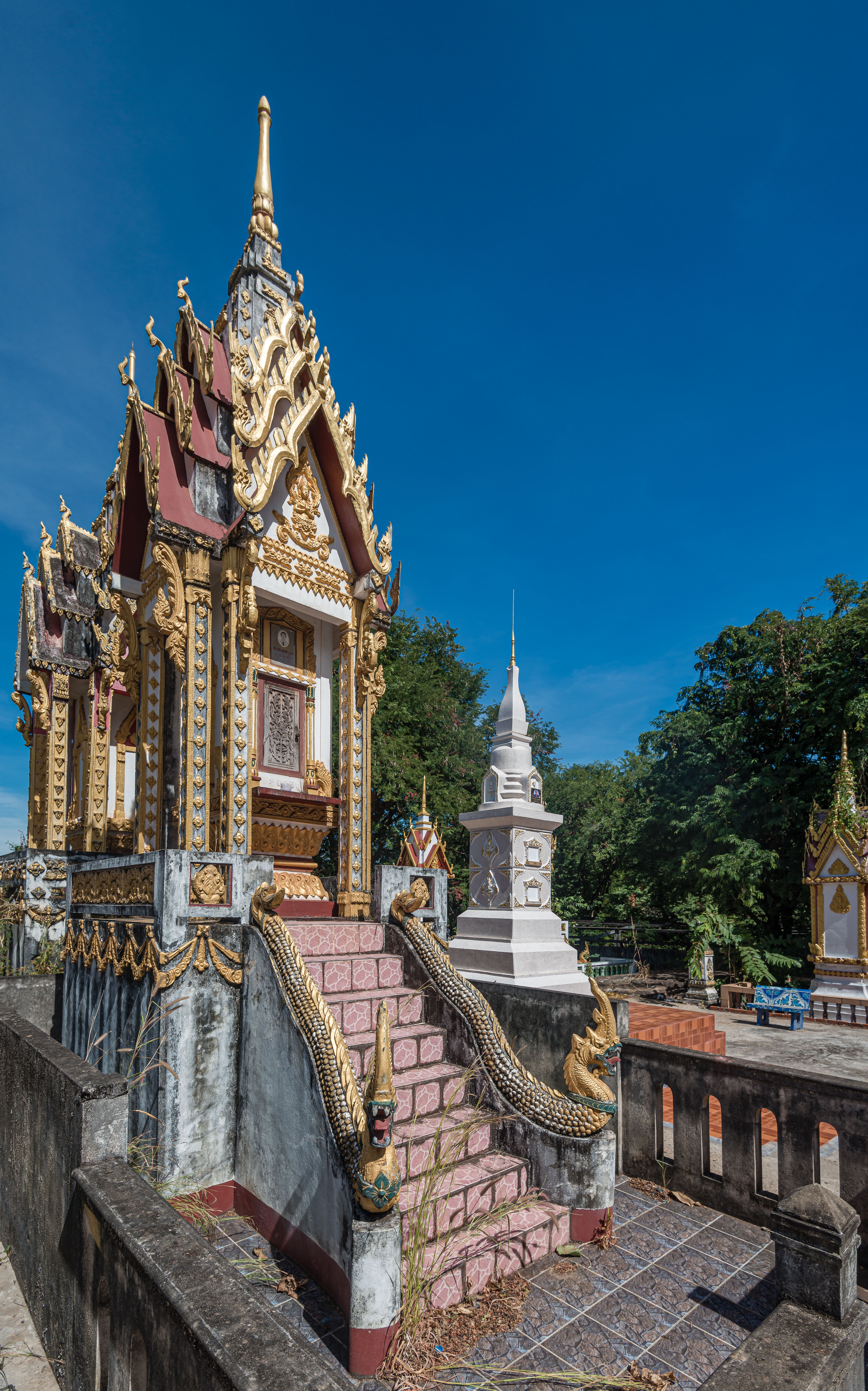 LA170066-Ornate-memorial-in-small-temple-in-Pakse.jpg