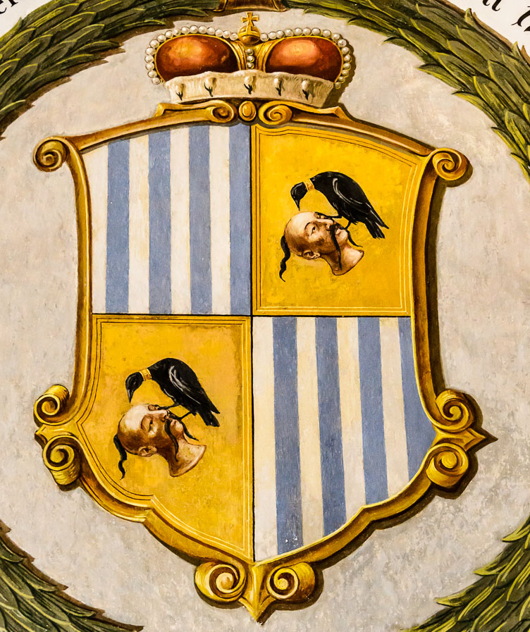 Cesky Crumlov Castle-Coat of arms with a turks head CZ15200-Cesky-Crumlov-Castle-Coat-of-arms-with-a-turks-head.jpg