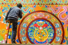 Painting at the Ganden Thubchen Choekhorling Monastery in Litang