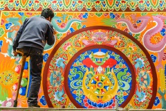 Painting at the Ganden Thubchen Choekhorling Monastery in Litang